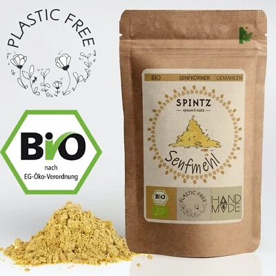 1kg Bio Senfmehl gelb Senf gemahlene Senfkörner Senfsaat Senfpulver - 100% rein - Bild 1 von 4