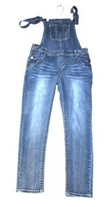 Wallflower Girls Overalls Size M Blue Color Sleeveless Scoop Neck Denim - Picture 1 of 8
