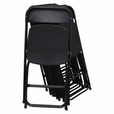 Pacote com 10 cadeiras dobráveis portáteis sem montagem para atividades de festa novas em folha - Imagem 1 de 4