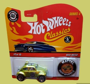 2008 Hot Wheels Baja Beetle 2/15 Antifreeze Classics Series 4 1:64 With Button - Picture 1 of 15