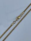 Mens Gold Miami Cuban Link Chain 3mm 14k Gold Plated Stainless Steel 18-30" Long