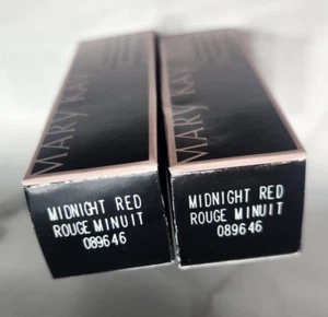 Lot of (2) Mary Kay Lipstick Midnight Red 089646 Gel Semi Matte Size .13 Oz New - Picture 1 of 5