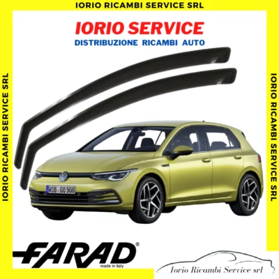 DEFLETTORI ARIA per GOLF 8 VIII 5p FARAD fumè ANTITURBO ANTIVENTO - Immagine 1 di 2