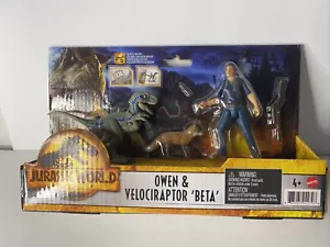 Jurassic World Dominion Owen & Velociraptor 'Beta' Action Figure & Dinosaur Set - Picture 1 of 4