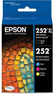 252 XL 252XL tinta negra y color para Epson 252 WorkForce WF-3640 WF-7610 WF-7210 - Imagen 1 de 2