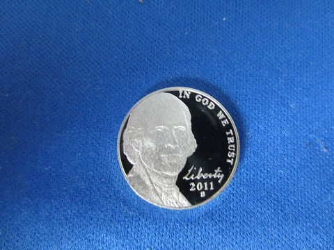 One 2011-S  Jefferson Nickels Deep Cameo Mirror Proof Upper Grading Ranges Cover