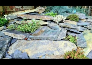 Rustic Slate Walling and Rockery purple, green and rust red - Picture 1 of 12