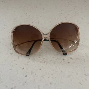 Vintage Opti-Ray Big Eye Round Oversized Brown Sunglasses - Picture 1 of 6