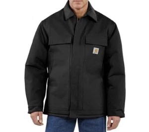 Abrigo Tradicional Talla L Alto Carhartt Firme Pato Aislado C003 Negro Calce Suelto - Imagen 1 de 4
