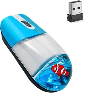 Frutiger Aero Aqua Maus - Clear Blue USB-C Wiederaufladbar Kabellos & - Bild 1 von 5