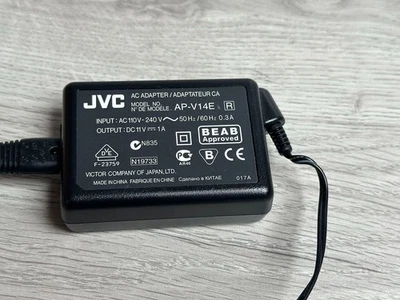 JVC AP-V14E Power Supply AC Adapter Charger  11V 1A  for Camcorder GR-DX28EK - Image 1 of 3