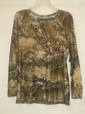 Realtree Long Sleeve Performance Tee T Shirt Women's L 14/16 Excape Ladies Gift - Image 1 of 4