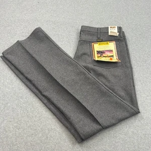 Wrangler Rancher Dress Pants NEW Gray Western Boot Cut Wrinkle Resist 38x32 - Picture 1 of 5