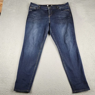 Pantalones de mezclilla Kut From The Kloth para mujer 18 W azul elástico desteñido tobillo pierna cónica Foto 1 de 4