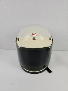 *READ VINTAGE BELL STAR 120 MOTORCYCLE SCOOTER CRASH HELMET FULL FACE 7-1/2 1974 - Foto 1 di 24