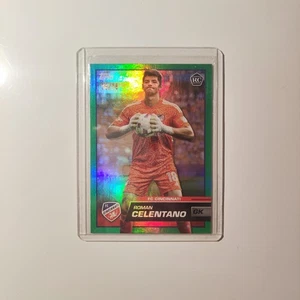 2023 Topps Chrome MLS Roman Celentano Rookie RC Green Parallel Refractor /99 59 - Bild 1 von 2