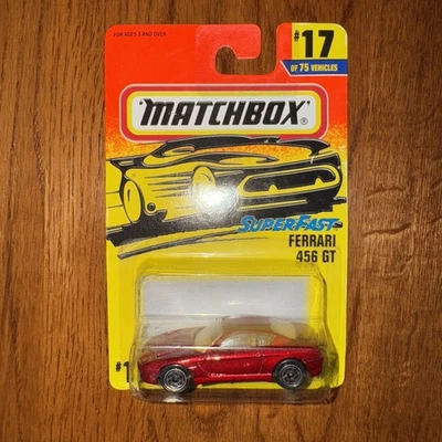 Coche de juguete Matchbox Super Fast Lane (1996) rojo Ferrari 456 GT #17 Foto 1 de 2