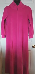 De Colección Vanity Fair M Lo último Barbie Rosa Felpa Vellón Bata Tumbona 1/2 Cremallera LS Bolsillos - Imagen 1 de 4
