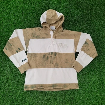 Sudadera con capucha a rayas Barbarian Rugby S/M 21x25 holgada recortada Foto 1 de 4