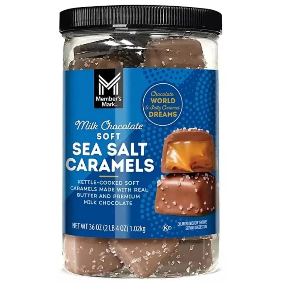 Chocolate ao leite caramelos macios de sal marinho, chaleira cozida com manteiga de verdade, 36 oz - Imagem 1 de 4