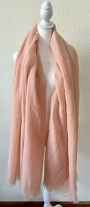 Lululemon Woven Wool Scarf Heathered Pink Peach Savannah 1 SZ Lightweight SPRING - Picture 1 of 8