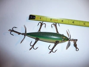 Pflueger Neverfail 5 Hook Underwater Minnow Fishing Lure w/Gem Clips! RARE - Picture 1 of 15