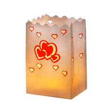 20 Leuchttüten für Innen und Außen Papier Lichttüten Herz Deko Candle Bags