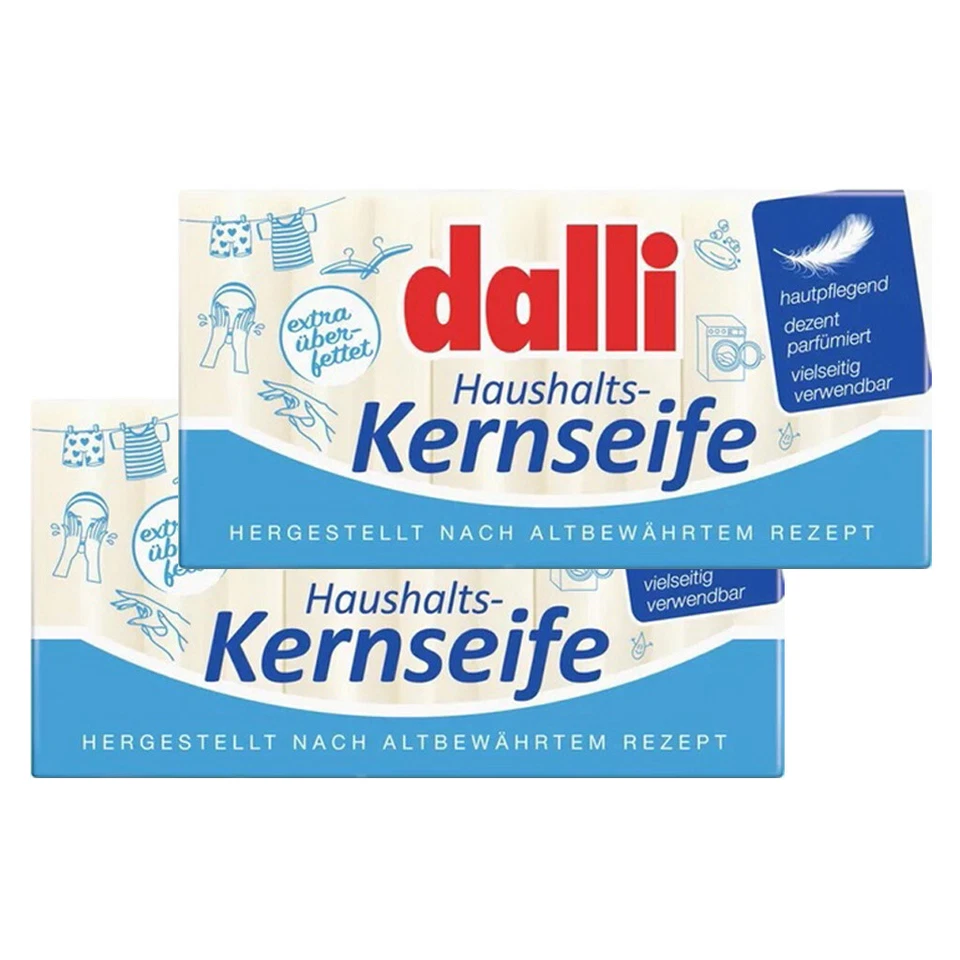 Kernseife 2x 300 g Seifenstück Seife Haushalt Körperpflege Flecken Stark Dalli - Bild 1 von 1