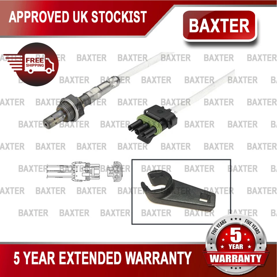 Adatto per sensore Lambda Vauxhall Omega Frontera + strumento di montaggio Baxter anteriore 3 fili - Immagine 1 di 1