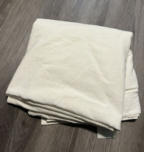 Dapu French Linen French Linen Cotton Blend Flat Sheet White 90”x 102” Queen