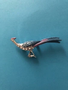 Eine Vintage Brosche Anstecknadel silberfarben Pfau Vogel - Bild 1 von 1