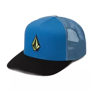 Volcom "Full Stone Cheese" Snapback Trucker Hat (Celestial Blue) 6-Panel Cap - Picture 1 of 2