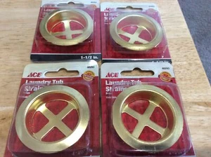 Lot Of 4. Ace 1-1/2" Laundry Tub Strainer (Brass), 40293 - Picture 1 of 6