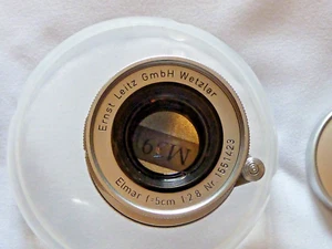 Leica Leitz Elmar 5cm f2.8 lens Retractable LTM screw mount with caps - Picture 1 of 19