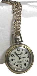 Remington ChromaGlo Pocket Watch With Gold Plated Chain - Picture 1 of 12