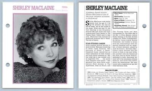 Shirley Maclaine - 1980's Atlas Editions Movie Star Card - Picture 1 of 1
