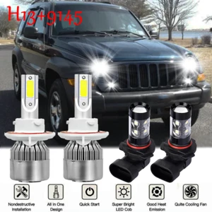 For Jeep Liberty 2008-2012 LED Headlight High/Low + Fog Light 4X Bulbs Combo kit - Picture 1 of 12