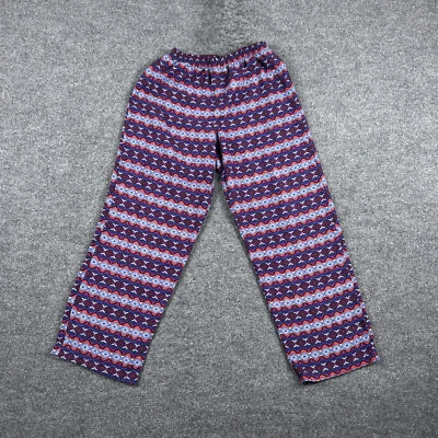 LL Bean 睡衣裤儿童 L 码紫色弹性腰休闲睡衣男孩 — 第 1/4 张图片