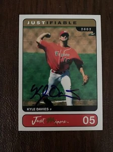 KYLE DAVIES 2002 JUST AUTOGRAPHED SIGNED AUTO BASEBALL CARD 5 TIGERS - Picture 1 of 1