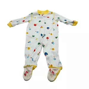 Vintage Baby Clothes Carter's Striped Duck Romper 12-17 Medium READ - Picture 1 of 5