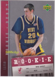 2006-07 UD ROOKIE DEBUT SILVER RC #107: MIKE GANSEY #12/50 MIAMI HEAT/CAVS GM