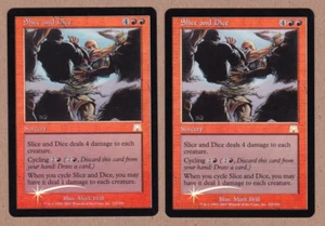 MTG - 2X Slice and Dice X2 - Onslaught - Uncommon Foil VF/EX - 2 Card Set - Picture 1 of 2