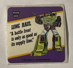Pegatina de larga distancia de tarjetas de acción de Transformers original G1 1985 - Imagen 1 de 1