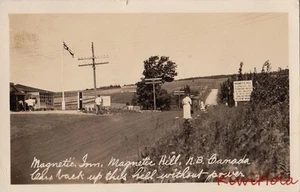 Postkarte RPPC Magnetic Inn Magnetic Hill NB Kanada - Bild 1 von 2