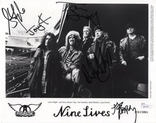 Aerosmith Hand Signed 8x10 Group Photo Best Pose Ever At Fenway Jsa Letter