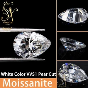 1.5X3~10x14mm White D Color VVS Pear Moissanite Loose Stone For Jewelry Gemstone - Picture 1 of 18
