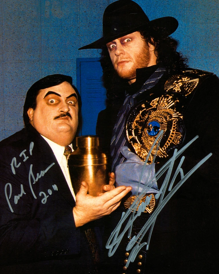 Undertaker autografado 8x10 Paul Bearer reimpressão assinada WWE WWF Champion - Imagem 1 de 1