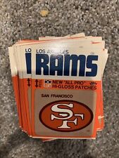 1976 Fleer Football Sticker Los Angeles Rams San Francisco 49ers NFL Logo 