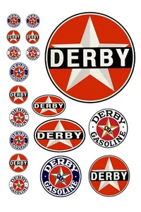 1:24 1:25 G scale model Derby gasoline station gas signs - Picture 1 of 1