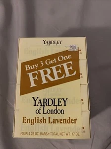 4 Vintage 1979 Yardley of London ENGLISH LAVENDER FRAGRANCED 4.25 oz. NOS - Picture 1 of 6